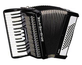 Rubin-II-60/30-BK Rubin РђРєРєРѕСЂРґРµРѕРЅ 30/60/II/3, С‡РµСЂРЅС‹Р№, СЃ СЂРµРјРЅСЏРјРё Рё С‡РµС…Р»РѕРј, Weltmeister