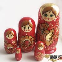 LHM10161 РњР°С‚СЂРµС€РєР° "Р–Р°СЂ РїС‚РёС†Р°" 5 РєСѓРєРѕР»СЊРЅР°СЏ, РҐРѕС…Р»РѕРјР°