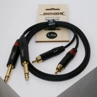 RCA2JM-2m РљРѕРјРїРѕРЅРµРЅС‚РЅС‹Р№ РєР°Р±РµР»СЊ 2С…RCA - 2С…jack, 2Рј, SHNOOR
