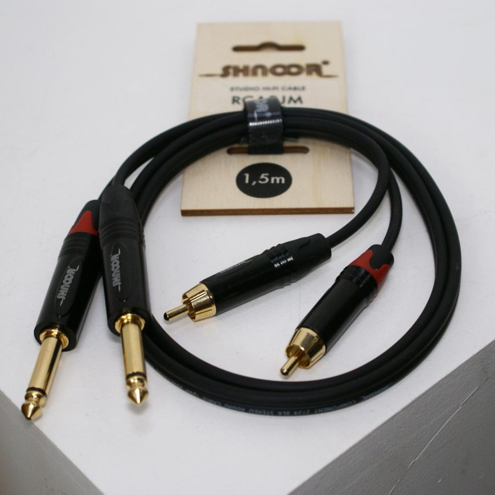 RCA2JM-2m РљРѕРјРїРѕРЅРµРЅС‚РЅС‹Р№ РєР°Р±РµР»СЊ 2С…RCA - 2С…jack, 2Рј, SHNOOR