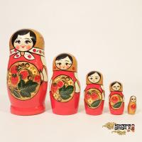LHM10122 РњР°С‚СЂРµС€РєР° "РҐРѕС…Р»РѕРјР° СЏРіРѕРґРєР°" 5 РєСѓРєРѕР»СЊРЅР°СЏ, РҐРѕС…Р»РѕРјР°