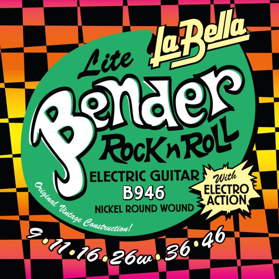 B946 The Bender Lite РљРѕРјРїР»РµРєС‚ СЃС‚СЂСѓРЅ РґР»СЏ СЌР»РµРєС‚СЂРѕРіРёС‚Р°СЂС‹, РЅРёРєРµР»РёСЂРѕРІР°РЅРЅС‹Рµ, 9-46, La Bella