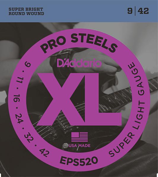 EPS520 XL PRO STEEL РЎС‚СЂСѓРЅС‹ РґР»СЏ СЌР»РµРєС‚СЂРѕРіРёС‚Р°СЂС‹ Super Light 9-42 D`Addario