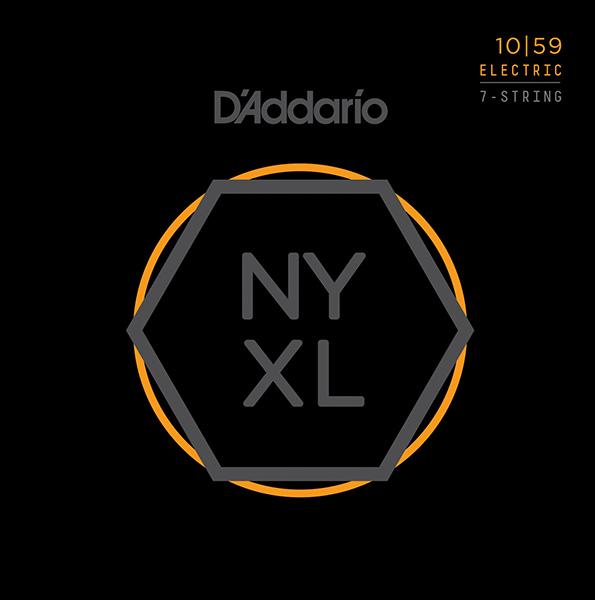 NYXL1059 NYXL РљРѕРјРїР»РµРєС‚ СЃС‚СЂСѓРЅ РґР»СЏ 7-СЃС‚СЂСѓРЅРЅРѕР№ СЌР»РµРєС‚СЂРѕРіРёС‚Р°СЂС‹, Regular Light, 10-59, D'Addario