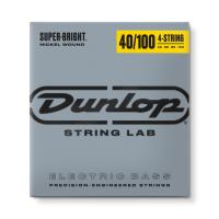 DBSBN40100 Super Bright РљРѕРјРїР»РµРєС‚ СЃС‚СЂСѓРЅ РґР»СЏ Р±Р°СЃ-РіРёС‚Р°СЂС‹, РЅРёРєРµР»РёСЂРѕРІР°РЅРЅС‹Рµ, Light, 40-100, Dunlop