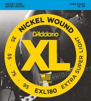 EXL180 Nickel Wound РљРѕРјРїР»РµРєС‚ СЃС‚СЂСѓРЅ РґР»СЏ Р±Р°СЃ-РіРёС‚Р°СЂС‹, Extra Super Light, 35-95, D'Addario