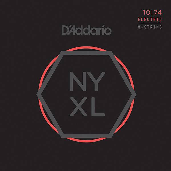 NYXL1074 NYXL РљРѕРјРїР»РµРєС‚ СЃС‚СЂСѓРЅ РґР»СЏ 8-СЃС‚СЂСѓРЅРЅРѕР№ СЌР»РµРєС‚СЂРѕРіРёС‚Р°СЂС‹, LTop/HBottom, 10-74, D'Addario
