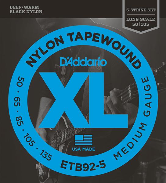 ETB92-5 Tapewound РљРѕРјРїР»РµРєС‚ СЃС‚СЂСѓРЅ РґР»СЏ 5-СЃС‚СЂСѓРЅРЅРѕР№ Р±Р°СЃ-РіРёС‚Р°СЂС‹, РЅРµР№Р»РѕРЅ. РѕРїР», Medium, 50-135, D'Addario