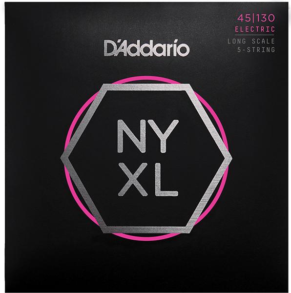 NYXL45130 NYXL РљРѕРјРїР»РµРєС‚ СЃС‚СЂСѓРЅ РґР»СЏ 5-СЃС‚СЂСѓРЅРЅРѕР№ Р±Р°СЃ-РіРёС‚Р°СЂС‹, Long Scale, Reg Light, 45-130, D'Addario