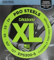 EPS300-5 ProSteels РљРѕРјРїР»РµРєС‚ СЃС‚СЂСѓРЅ РґР»СЏ 5-СЃС‚СЂСѓРЅРЅРѕР№ Р±Р°СЃ-РіРёС‚Р°СЂС‹, Lt top/Med bottom, 43-127, D'Addario