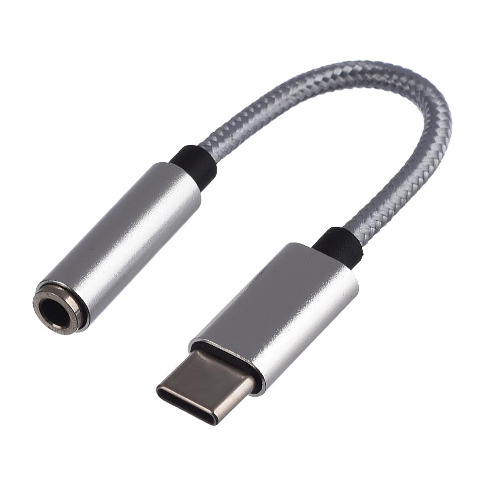 00-00027481 РџРµСЂРµС…РѕРґРЅРёРє AUX 3.5РјРј (f)-Type-C (m), 0.1Рј РџР’РҐ Р±РµР»С‹Р№, GoPower