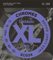ECG24 Chromes Flat Wound РљРѕРјРїР»РµРєС‚ СЃС‚СЂСѓРЅ РґР»СЏ СЌР»РµРєС‚СЂРѕРіРёС‚Р°СЂС‹, Jazz Light, 11-50, D'Addario