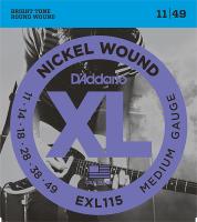 EXL115 XL NICKEL WOUND РЎС‚СЂСѓРЅС‹ РґР»СЏ СЌР»РµРєС‚СЂРѕРіРёС‚Р°СЂС‹ Blues/Jazz Rock 11-49 D`Addario