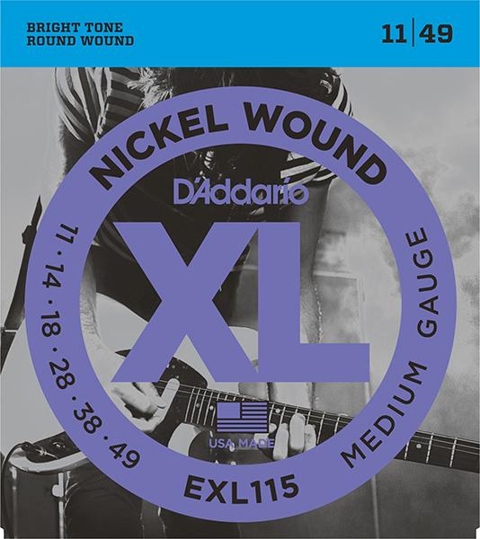 EXL115 XL NICKEL WOUND РЎС‚СЂСѓРЅС‹ РґР»СЏ СЌР»РµРєС‚СЂРѕРіРёС‚Р°СЂС‹ Blues/Jazz Rock 11-49 D`Addario