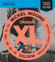 EXL110W XL NICKEL WOUND РЎС‚СЂСѓРЅС‹ РґР»СЏ СЌР»РµРєС‚СЂРѕРіРёС‚Р°СЂС‹ Regular Light Wound 3rd 10-46 D`Addario