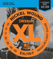 EXL110-7 XL NICKEL WOUND РЎС‚СЂСѓРЅС‹ РґР»СЏ 7-СЃС‚СЂСѓРЅРЅРѕР№ СЌР»РµРєС‚СЂРѕРіРёС‚Р°СЂС‹ Regular Light 7-string 10-59 D`Addario