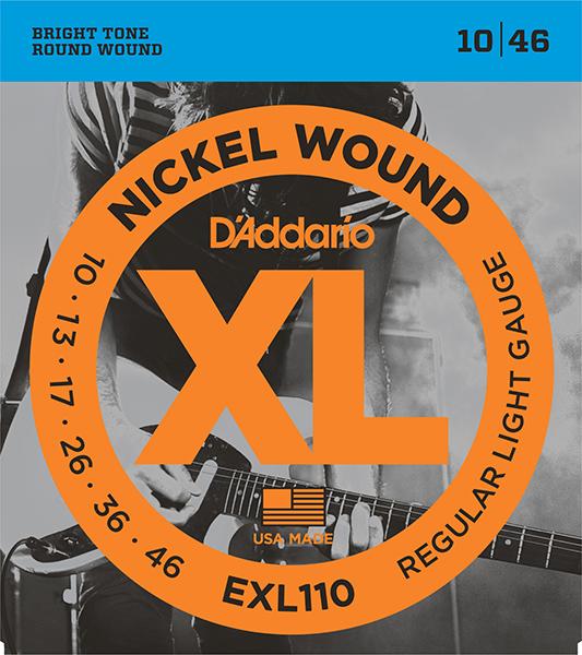 EXL110 XL NICKEL WOUND РЎС‚СЂСѓРЅС‹ РґР»СЏ СЌР»РµРєС‚СЂРѕРіРёС‚Р°СЂС‹ Regular Light 10-46 D`Addario