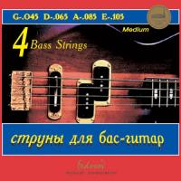 GB4-2 РљРѕРјРїР»РµРєС‚ СЃС‚СЂСѓРЅ РґР»СЏ Р±Р°СЃ-РіРёС‚Р°СЂС‹, РЅРёРєРµР»СЊ, Medium, 45-105, Fedosov