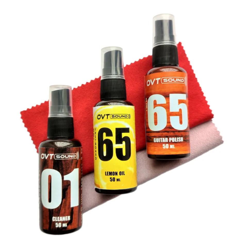 OVTSound-compl.50ml РљРѕРјРїР»РµРєС‚ РґР»СЏ СѓС…РѕРґР° Р·Р° РіРёС‚Р°СЂРѕР№: РјР°СЃР»Рѕ, РѕС‡РёСЃС‚РёС‚РµР»СЊ, РїРѕР»РёСЂРѕР»СЊ, 2 СЃР°Р»С„РµС‚РєРё, OVTSound