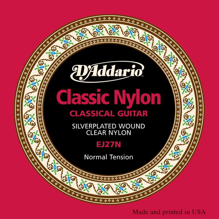 EJ27N CLASSIC РЎС‚СЂСѓРЅС‹ РґР»СЏ РєР»Р°СЃСЃРёС‡РµСЃРєРѕР№ РіРёС‚Р°СЂС‹ РЅРµР№Р»РѕРЅРѕРІС‹Рµ Student Normal D`Addario