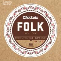 EJ32C Folk Nylon РљРѕРјРїР»РµРєС‚ СЃС‚СЂСѓРЅ РґР»СЏ РєР»Р°СЃСЃРёС‡РµСЃРєРѕР№/Р°РєСѓСЃС‚РёС‡РµСЃРєРѕР№ РіРёС‚Р°СЂС‹, РЅРµР№Р»РѕРЅ, D'Addario