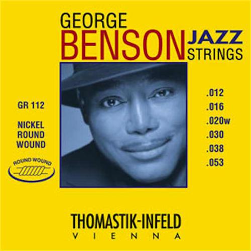 GR112 George Benson Jazz РљРѕРјРїР»РµРєС‚ СЃС‚СЂСѓРЅ РґР»СЏ Р°РєСѓСЃС‚РёС‡РµСЃРєРѕР№ РіРёС‚Р°СЂС‹, РєСЂСѓРіР»Р°СЏ РѕРїР»РµС‚РєР°, 12-53, Thomastik