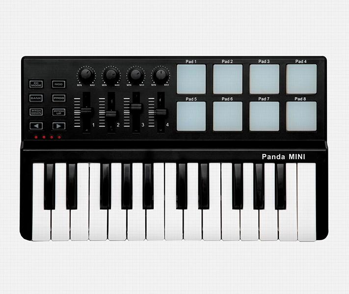 PandaminiC MIDI-РєРѕРЅС‚СЂРѕР»Р»РµСЂ, 25 РєР»Р°РІРёС€, LAudio
