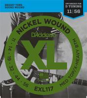EXL117 XL NICKEL WOUND РЎС‚СЂСѓРЅС‹ РґР»СЏ СЌР»РµРєС‚СЂРѕРіРёС‚Р°СЂС‹ Meduim Top/Extra Heavy Bottom 11-56 D`Addario