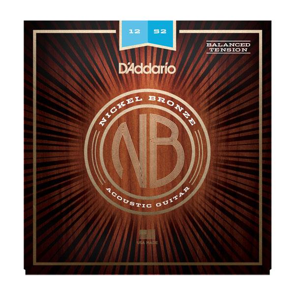 NB1252BT Nickel Bronze РљРѕРјРїР»РµРєС‚ СЃС‚СЂСѓРЅ РґР»СЏ Р°РєСѓСЃС‚РёС‡РµСЃРєРѕР№ РіРёС‚Р°СЂС‹, Balanced Light, 12-52, D'Addario
