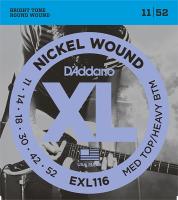 EXL116 XL NICKEL WOUND РЎС‚СЂСѓРЅС‹ РґР»СЏ СЌР»РµРєС‚СЂРѕРіРёС‚Р°СЂС‹ Meduim Top/Heavy Bottom 11-52 D`Addario