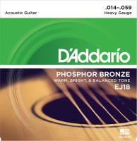EJ18 Phosphor Bronze РљРѕРјРїР»РµРєС‚ СЃС‚СЂСѓРЅ РґР»СЏ Р°РєСѓСЃС‚РёС‡РµСЃРєРѕР№ РіРёС‚Р°СЂС‹, С„РѕСЃС„РѕСЂРЅР°СЏ Р±СЂРѕРЅР·Р°, 14-59, D'Addario