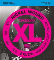 EXL170 XL NICKEL WOUND РЎС‚СЂСѓРЅС‹ РґР»СЏ Р±Р°СЃ-РіРёС‚Р°СЂС‹ Long Regular Light 45-100 D`Addario