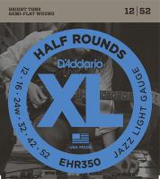 EHR350 Half Round РљРѕРјРїР»РµРєС‚ СЃС‚СЂСѓРЅ РґР»СЏ СЌР»РµРєС‚СЂРѕРіРёС‚Р°СЂС‹, Jazz Light, 12-52, D'Addario