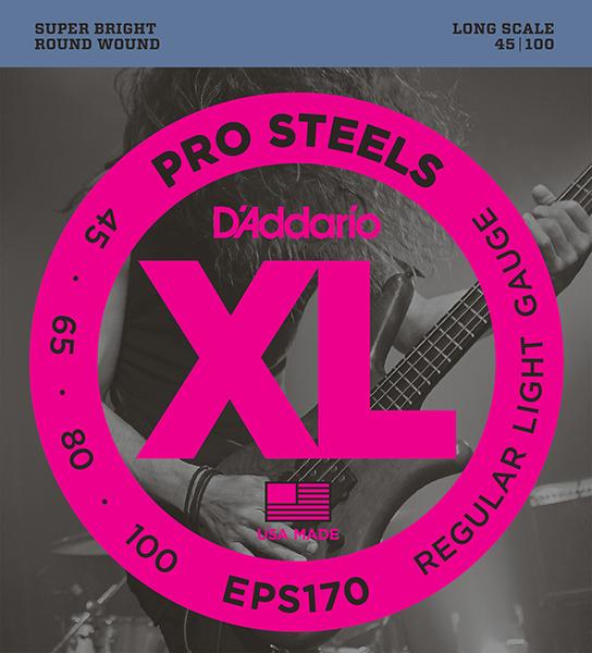 EPS170 ProSteels РљРѕРјРїР»РµРєС‚ СЃС‚СЂСѓРЅ РґР»СЏ Р±Р°СЃ-РіРёС‚Р°СЂС‹, Light, 45-100, Long Scale, D'Addario