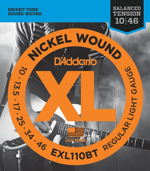 EXL110BT Nickel Wound РљРѕРјРїР»РµРєС‚ СЃС‚СЂСѓРЅ РґР»СЏ СЌР»РµРєС‚СЂРѕРіРёС‚Р°СЂС‹, Regular Light, 10-46, D'Addario