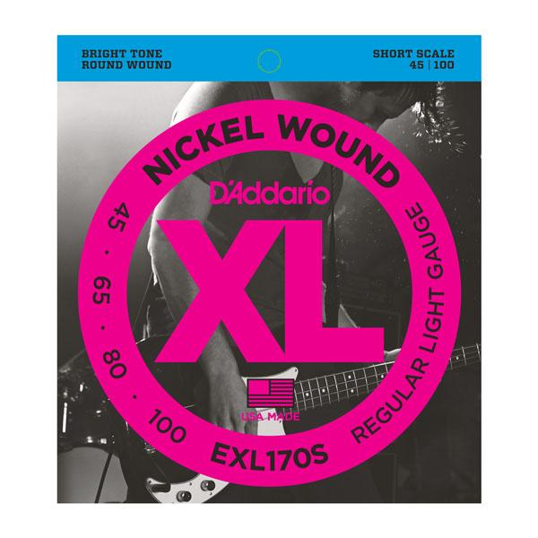 EXL170S Nickel Wound РљРѕРјРїР»РµРєС‚ СЃС‚СЂСѓРЅ РґР»СЏ Р±Р°СЃ-РіРёС‚Р°СЂС‹, Light, 45-100, Short Scale, D'Addario