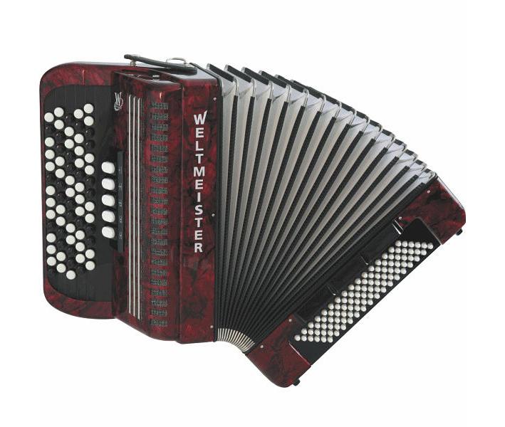 Romance703-III-96/70-RD Romance 703 РђРєРєРѕСЂРґРµРѕРЅ РєРЅРѕРїРѕС‡РЅС‹Р№ 70/96/III/5/3, РєСЂР°СЃРЅС‹Р№, Weltmeister