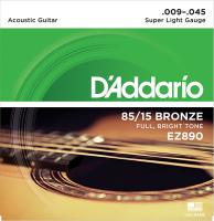 EZ890 AMERICAN BRONZE 85/15 РЎС‚СЂСѓРЅС‹ РґР»СЏ Р°РєСѓСЃС‚РёС‡РµСЃРєРѕР№ РіРёС‚Р°СЂС‹ Super Light 9-45 D`Addario