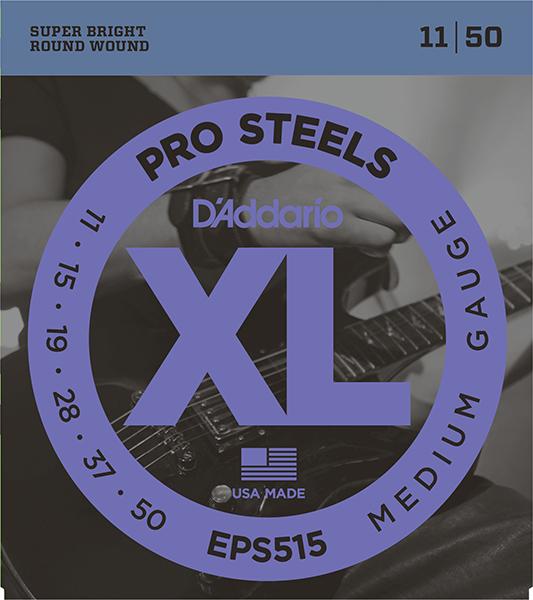 EPS515 ProSteels РљРѕРјРїР»РµРєС‚ СЃС‚СЂСѓРЅ РґР»СЏ СЌР»РµРєС‚СЂРѕРіРёС‚Р°СЂС‹, Medium, 11-50, D'Addario