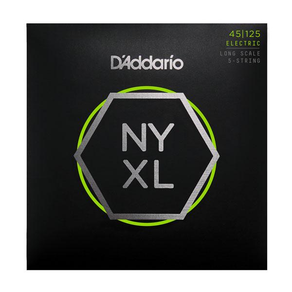 NYXL45125 РљРѕРјРїР»РµРєС‚ СЃС‚СЂСѓРЅ РґР»СЏ 5-СЃС‚СЂСѓРЅРЅРѕР№ Р±Р°СЃ-РіРёС‚Р°СЂС‹, Lt Top/Med Btm, 45-125, D'Addario