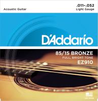 EZ910 AMERICAN BRONZE 85/15 РЎС‚СЂСѓРЅС‹ РґР»СЏ Р°РєСѓСЃС‚РёС‡РµСЃРєРѕР№ РіРёС‚Р°СЂС‹ Light, 11-52 D`Addario