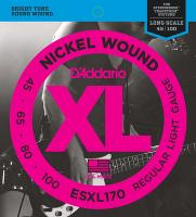 ESXL170 Nickel Wound РљРѕРјРїР»РµРєС‚ СЃС‚СЂСѓРЅ РґР»СЏ Р±Р°СЃ-РіРёС‚Р°СЂС‹, Light, 45-100, С€Р°СЂРёРє РЅР° 2 РєРѕРЅС†Р°С…, D'Addario
