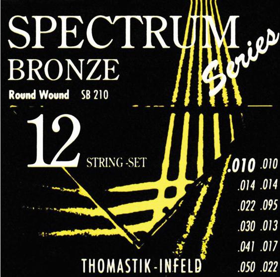 SB210 Spectrum Bronze РљРѕРјРїР»РµРєС‚ СЃС‚СЂСѓРЅ РґР»СЏ 12-СЃС‚СЂСѓРЅРЅРѕР№ Р°РєСѓСЃС‚РёС‡РµСЃРєРѕР№ РіРёС‚Р°СЂС‹, Р±СЂРѕРЅР·Р°, 10-50, Thomastik