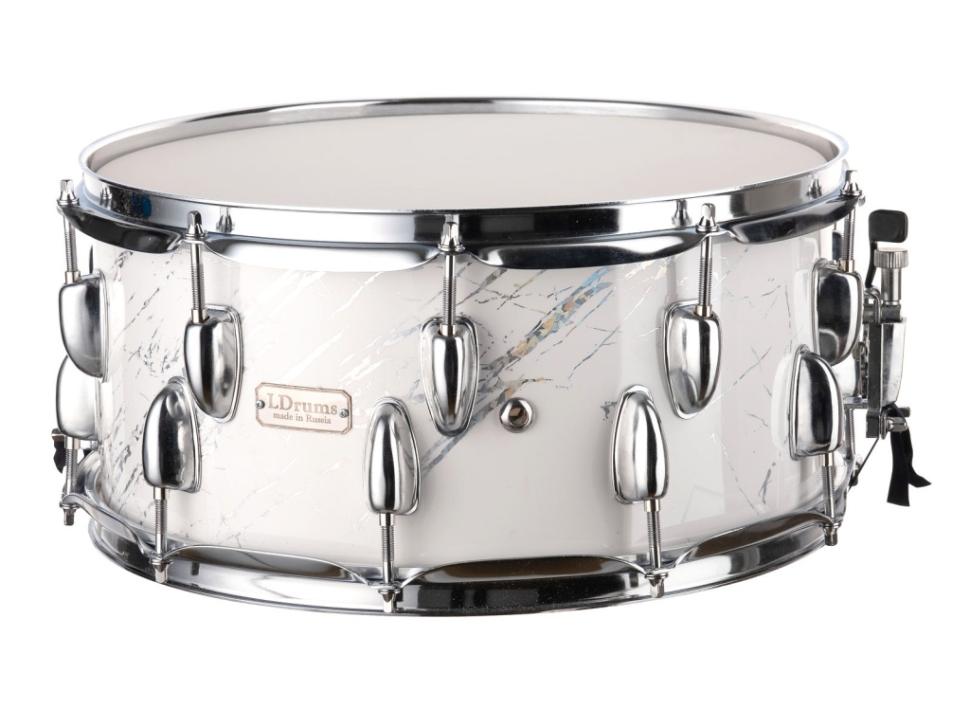LD6401SN РњР°Р»С‹Р№ Р±Р°СЂР°Р±Р°РЅ, Р±РµР»С‹Р№ РїРµСЂР»Р°РјСѓС‚СЂ, 14x6,5" LDrums