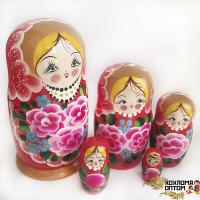 LHM10177 РњР°С‚СЂРµС€РєР° "Р РѕР·С‹" 5 РєСѓРєРѕР»СЊРЅР°СЏ, РҐРѕС…Р»РѕРјР°